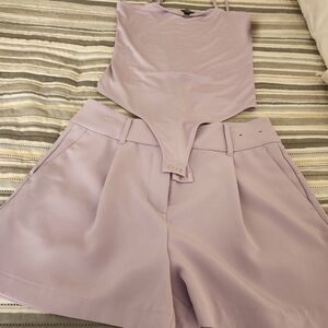 Express Lavender Bodysuit and Shorts Set